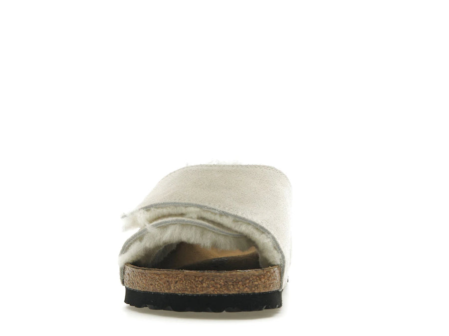 Birkenstock Solana Shearling Slide Stussy Bone