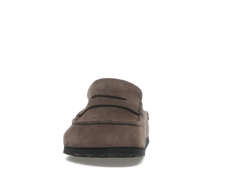 Birkenstock Naples Wrapped Suede Leather Concrete Grey