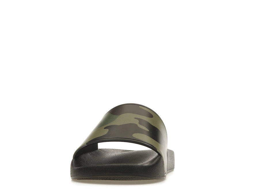 Burberry Embossed Logo Slides Mangrove Green