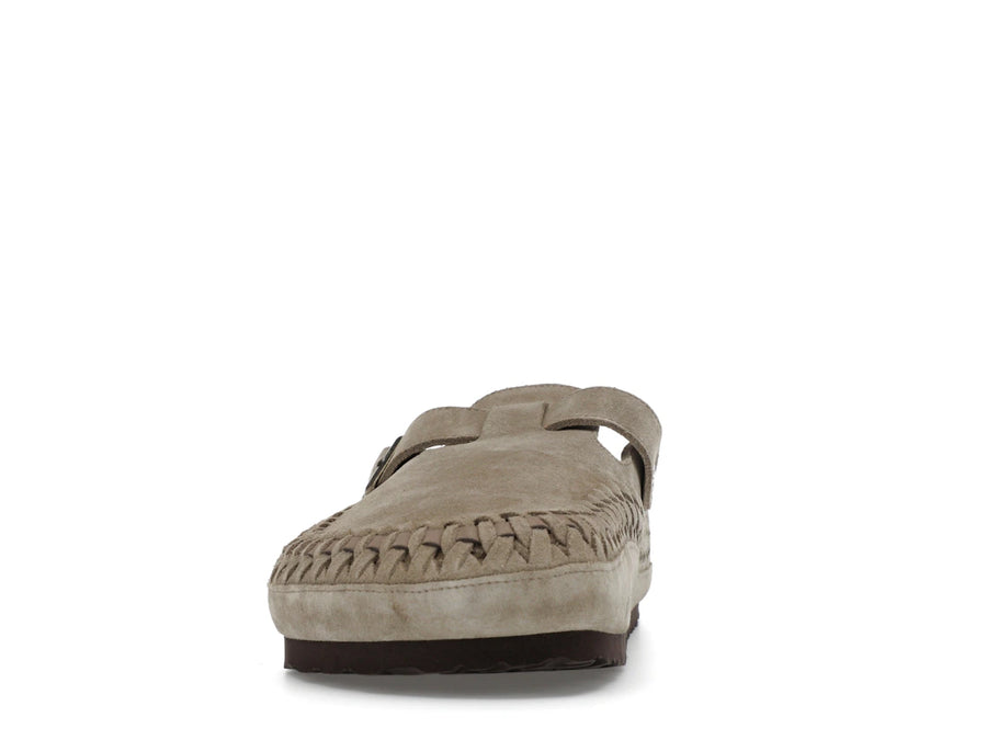 Birkenstock Boston en daim tressé Kith Taupe