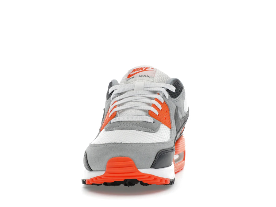 Nike Air Max 90 Summit White Safety Orange Dark Smoke Grey Smoke Grey