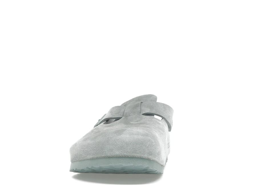 Birkenstock Boston en daim couleur sauge pure
