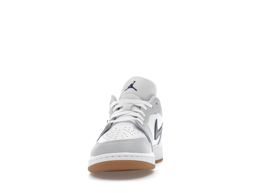 Jordan 1 Low Blanc Gris Neutre Gomme Bleu Marine Minuit (GS)