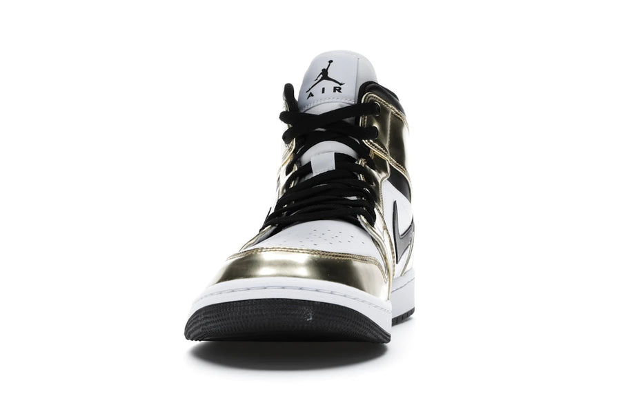 Jordan 1 Mid Or Métallisé Noir Blanc