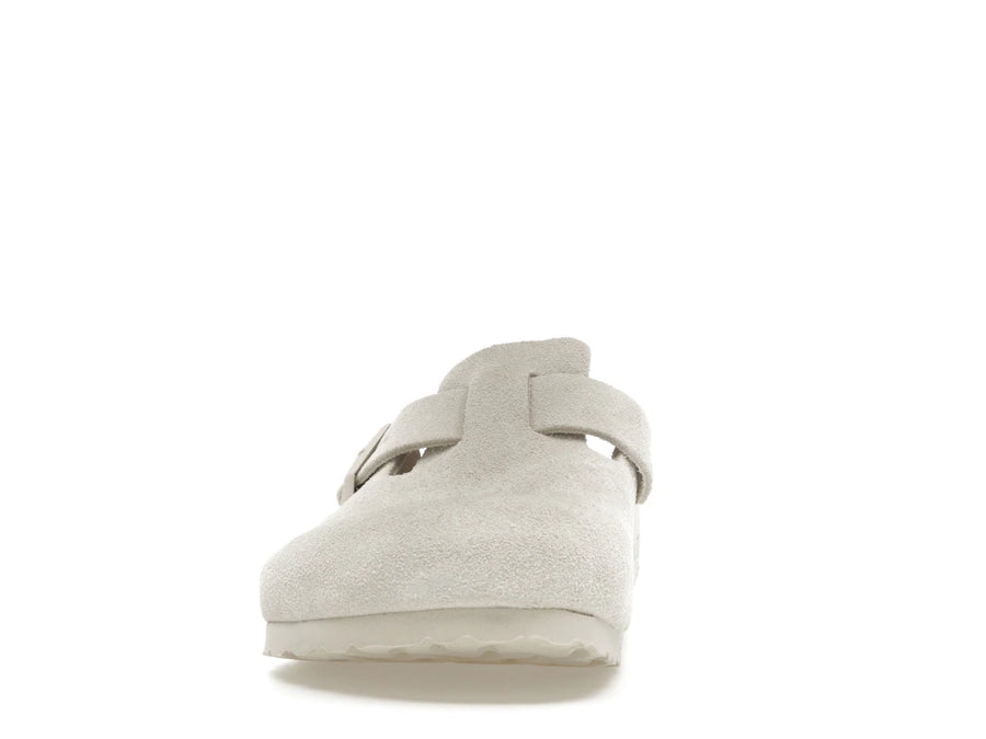 Birkenstock Boston à semelle souple en daim blanc antique