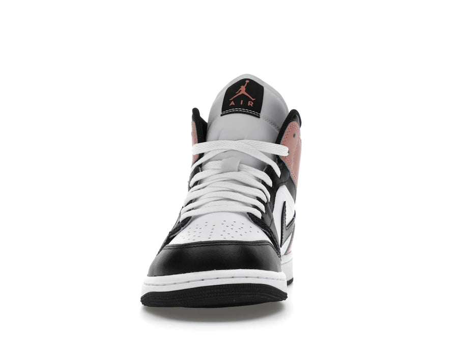 Jordan 1 Mid Blanc Rouille Rose Noir
