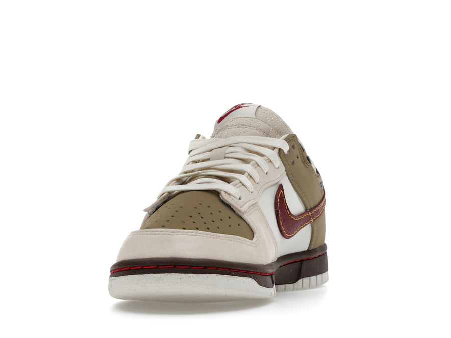 Nike Dunk Low Retro Kaki Rouge Équipe Blanc Perle (Femme)