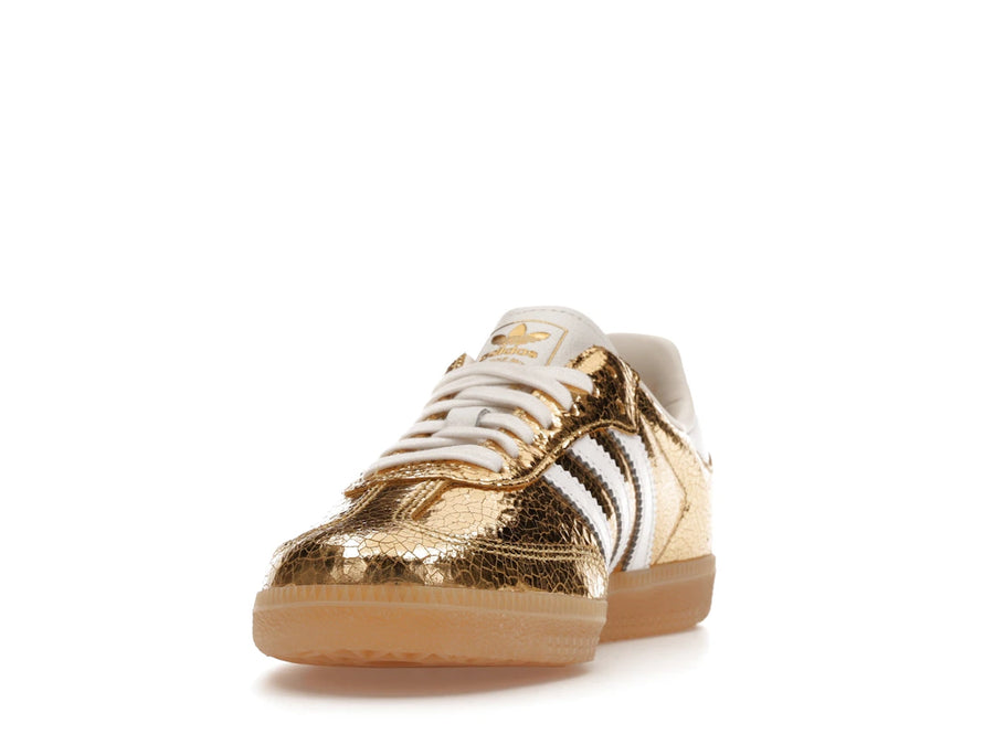 adidas Samba OG Gold Metallic Cracked Leather (Femme)