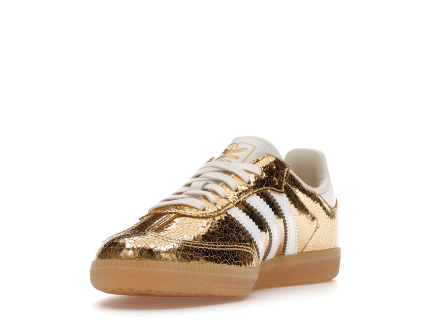 adidas Samba OG Gold Metallic Cracked Leather (Femme)
