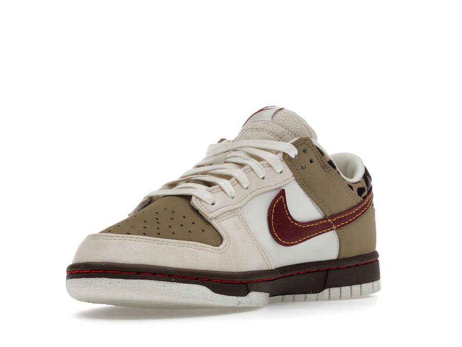 Nike Dunk Low Retro Kaki Rouge Équipe Blanc Perle (Femme)