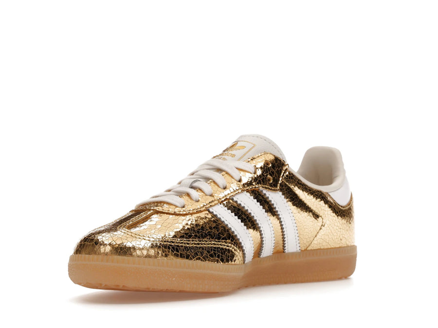 adidas Samba OG Gold Metallic Cracked Leather (Femme)