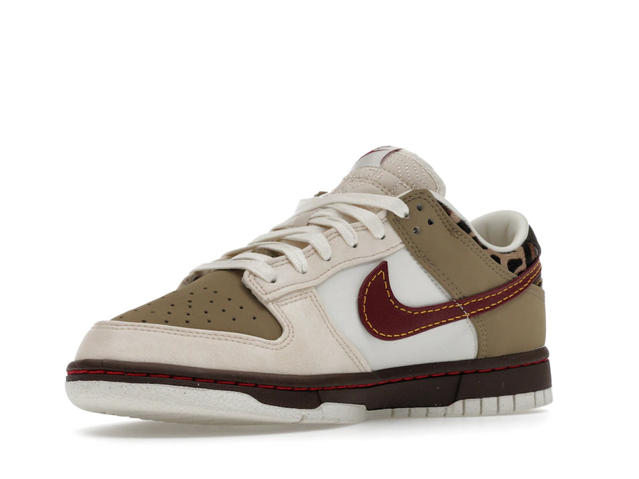 Nike Dunk Low Retro Kaki Rouge Équipe Blanc Perle (Femme)