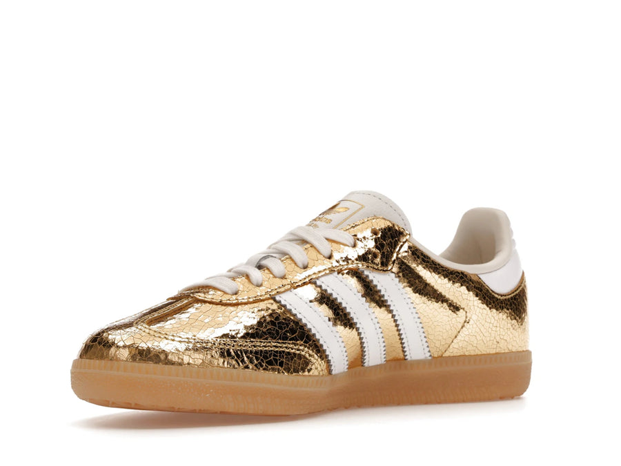 adidas Samba OG Gold Metallic Cracked Leather (Femme)