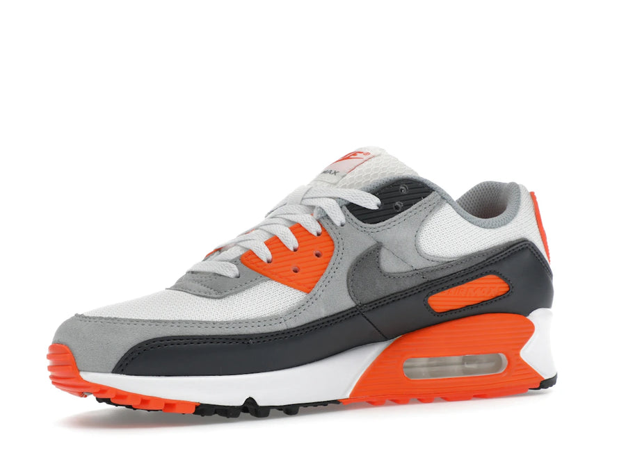 Nike Air Max 90 Summit White Safety Orange Dark Smoke Grey Smoke Grey