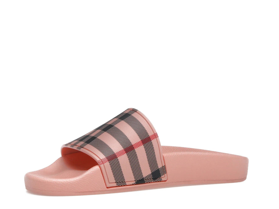 Sandales Burberry Furley à carreaux vintage roses (Femme)
