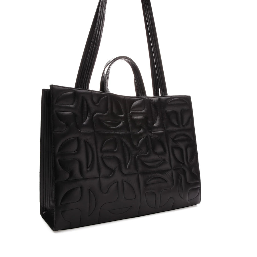 Sac cabas matelassé en nylon noir Telfar x Moose Knuckles, grand modèle