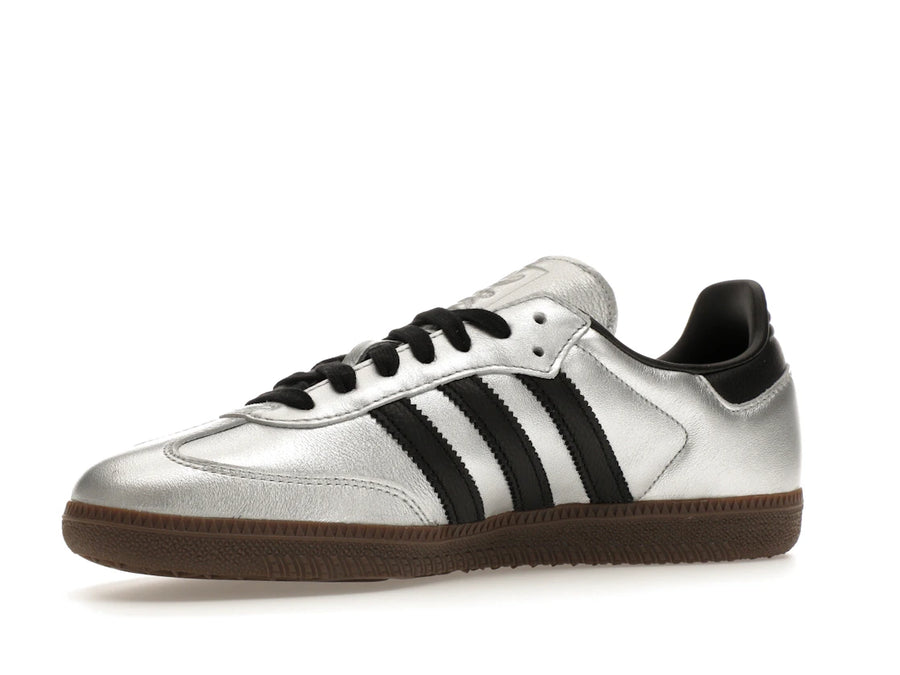 adidas Samba OG Argent Métallisé Noir Gomme (Femme)