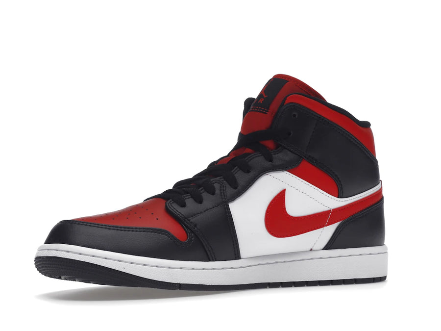 Jordan 1 Mid Blanc Noir Rouge (2022)