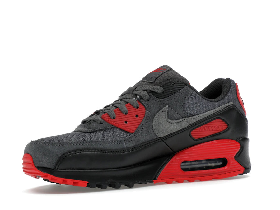 Nike Air Max 90 Smoke Grey Fire Red