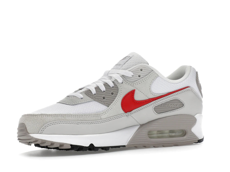 Nike Air Max 90 White College Grey Vast Grey University Red