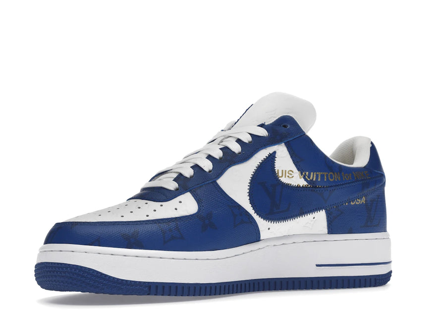 Louis Vuitton Nike Air Force 1 Low par Virgil Abloh Blanc Royal
