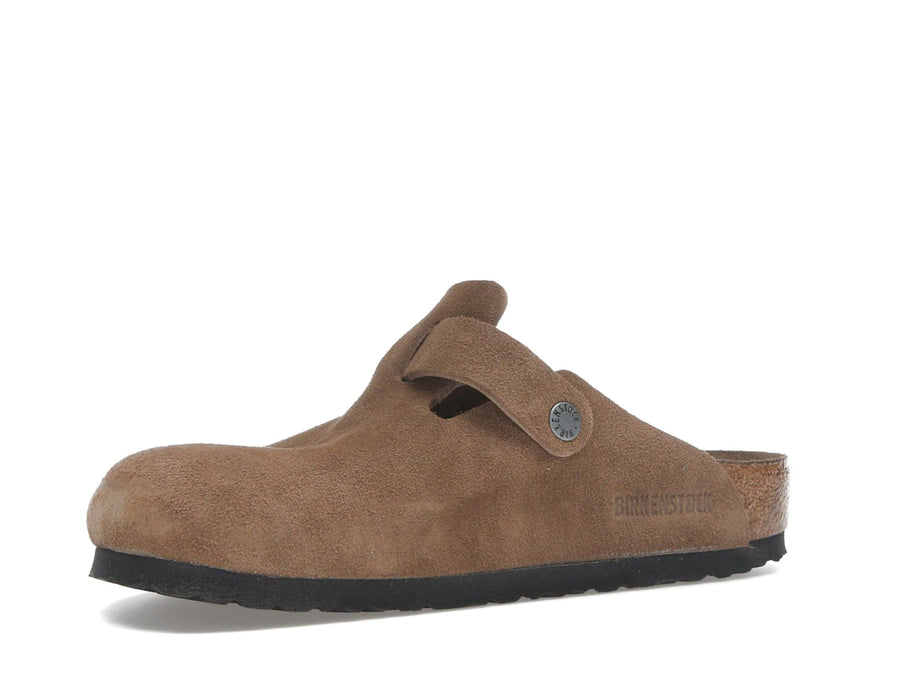 Birkenstock Boston, semelle intérieure souple, daim couleur thé foncé
