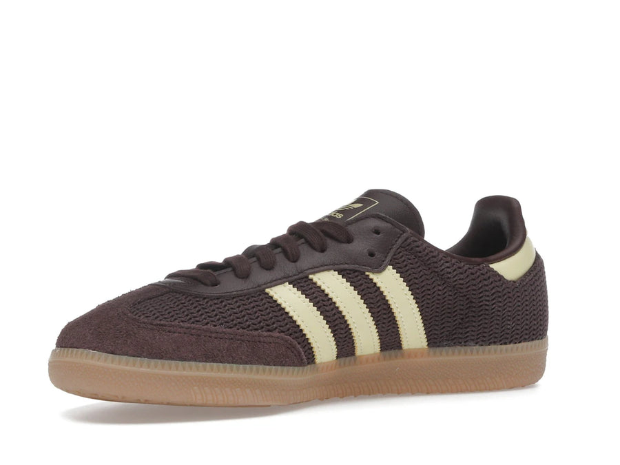 adidas Samba OG Shadow Brown Powder Yellow (Femme)