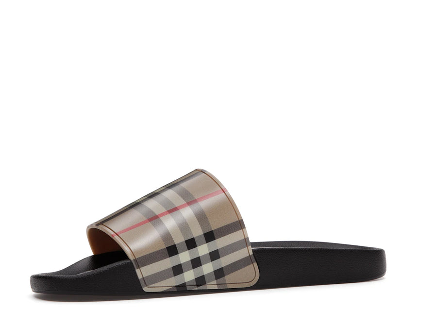 Burberry Furley Check Slides Archive Beige