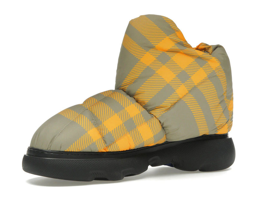 Bottes Burberry à carreaux, jaune beige