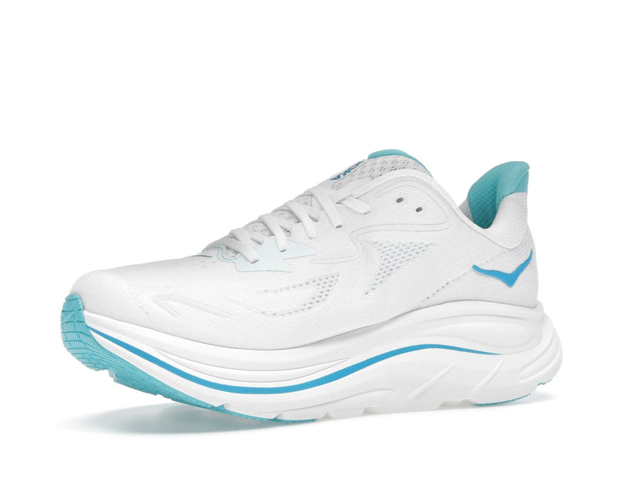 Hoka One One Clifton 10 Blanc Bleu Ciel
