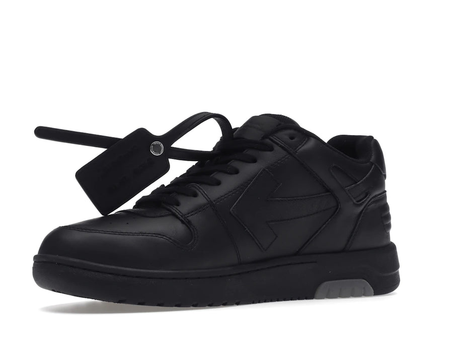 OFF-WHITE Out Of Office OOO "For Walking" Low Tops Black White