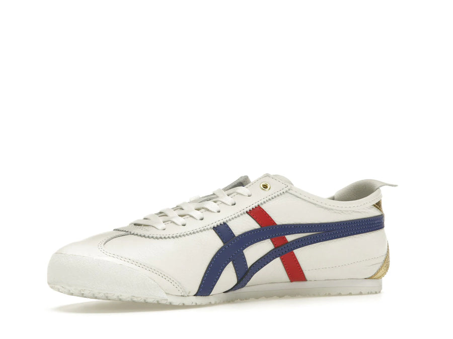 Onitsuka Tiger Mexico 66 Blanc Bleu Rouge Or Métallisé