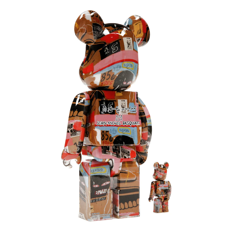 Bearbrick Andy Warhol x JEAN-MICHEL BASQUIAT #2 100% & 400% Set