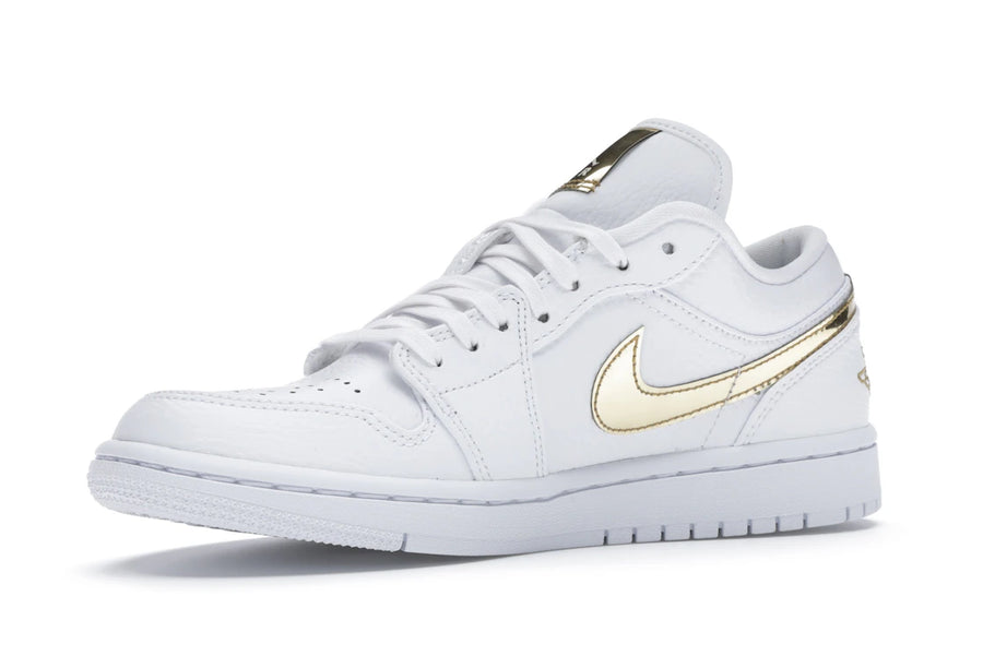 Jordan 1 Low Blanc Or Métallisé (Femme)