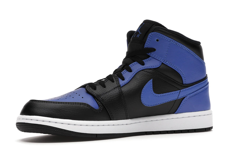 Jordan 1 Mid Hyper Royal Cuir grainé