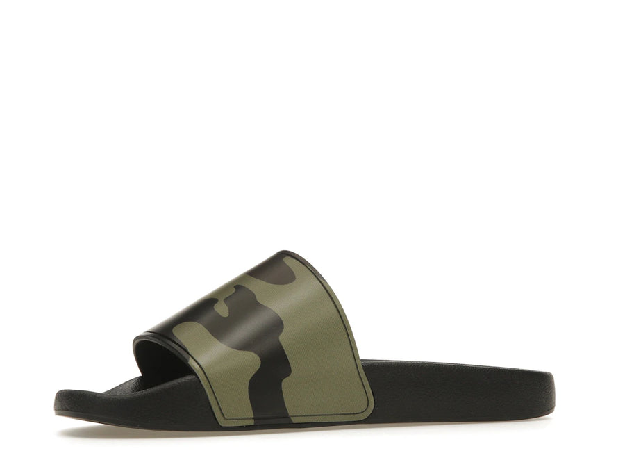 Burberry Embossed Logo Slides Mangrove Green