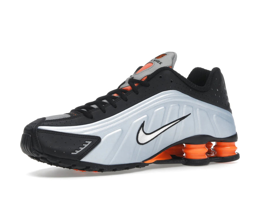 Nike Shox R4 Bleu Teinté Orange Total Noir Argent Métallisé (Femme)