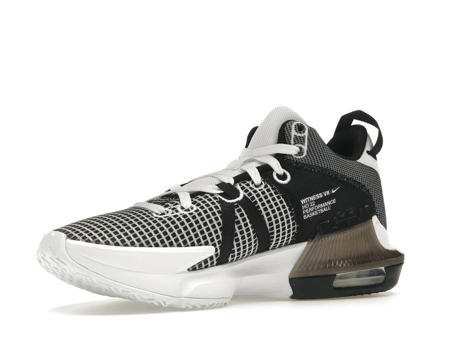Nike LeBron Witness 7 Blanc Noir Argent Métallisé