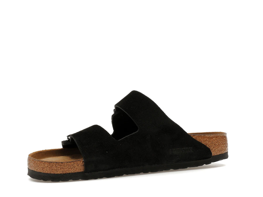 Birkenstock Arizona à semelle souple en daim noir