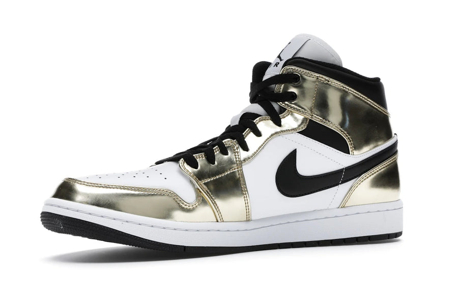 Jordan 1 Mid Or Métallisé Noir Blanc