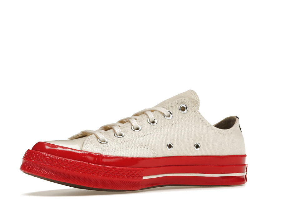 Converse Chuck Taylor All Star 70 Ox Semelle intermédiaire rouge Comme des Garçons PLAY Egret