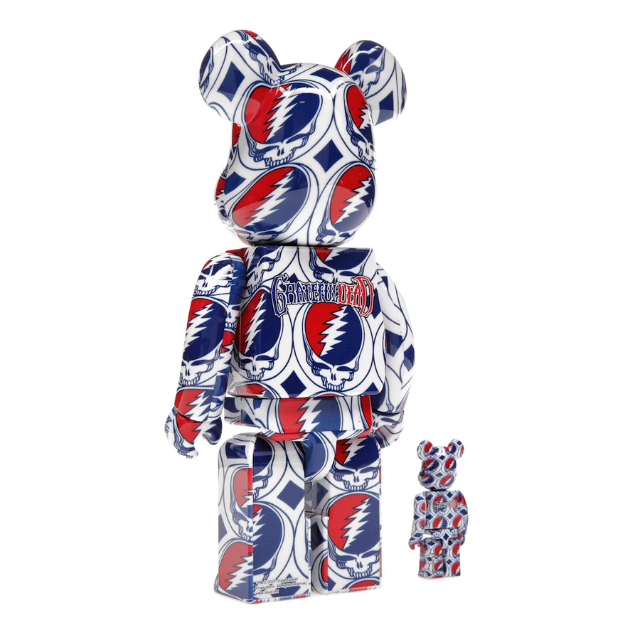 Coffret Bearbrick x Grateful Dead (Steal Your Face) 100 % et 400 %