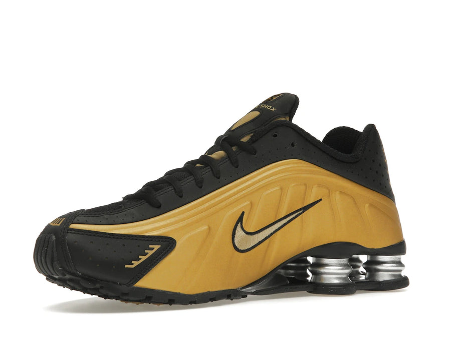 Nike Shox R4 Noir Or Métallisé (Femme)
