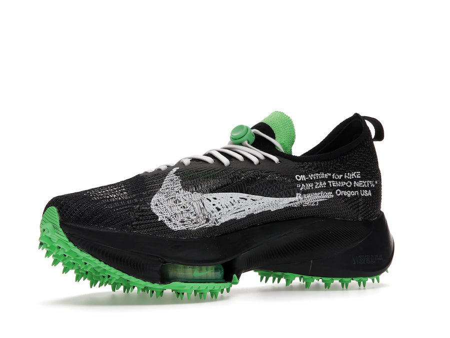 Nike Air Zoom Tempo Next% Flyknit Off-White Black Scream Green