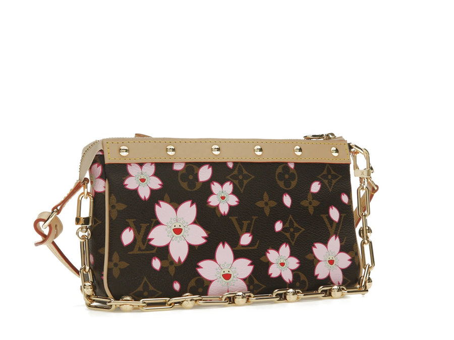 Louis Vuitton x Takashi Murakami Cherry Blossom Pochette Accessoires Sakura Brown