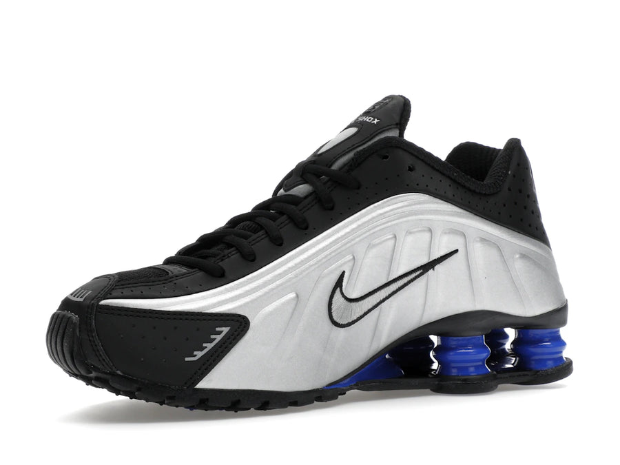Nike Shox R4 Argent Métallisé Noir Bleu Racer (Femme)