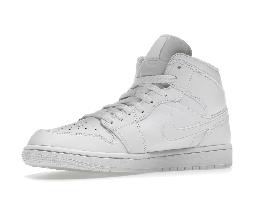 Jordan 1 Mid Triple White