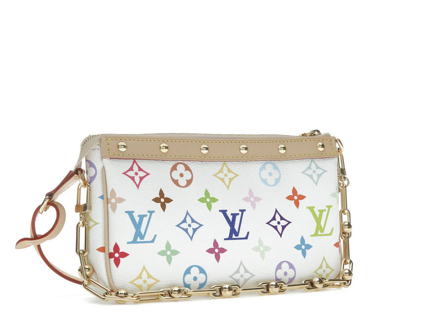 Pochette Accessoires Louis Vuitton x Takashi Murakami Blanche Multicolore