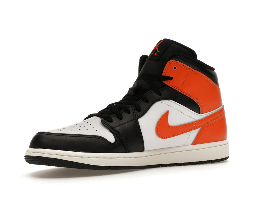 Jordan 1 Mid Black Toe Starfish