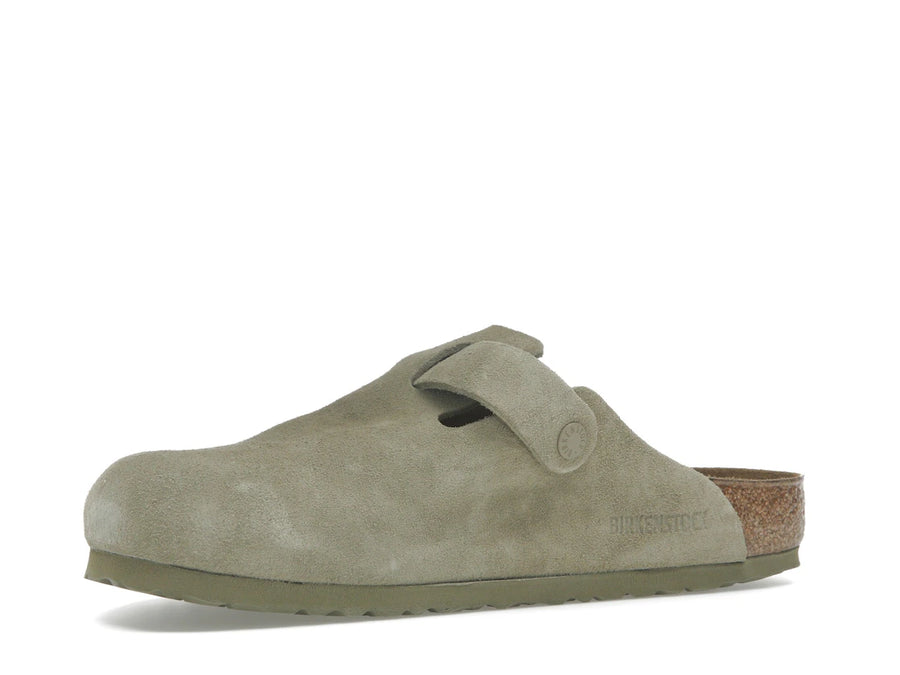 Birkenstock Boston en daim kaki délavé
